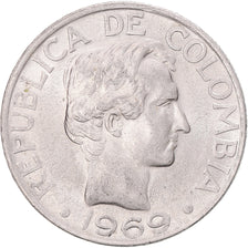 Coin, Colombia, 50 Centavos, 1969, AU(50-53), Cupronickel