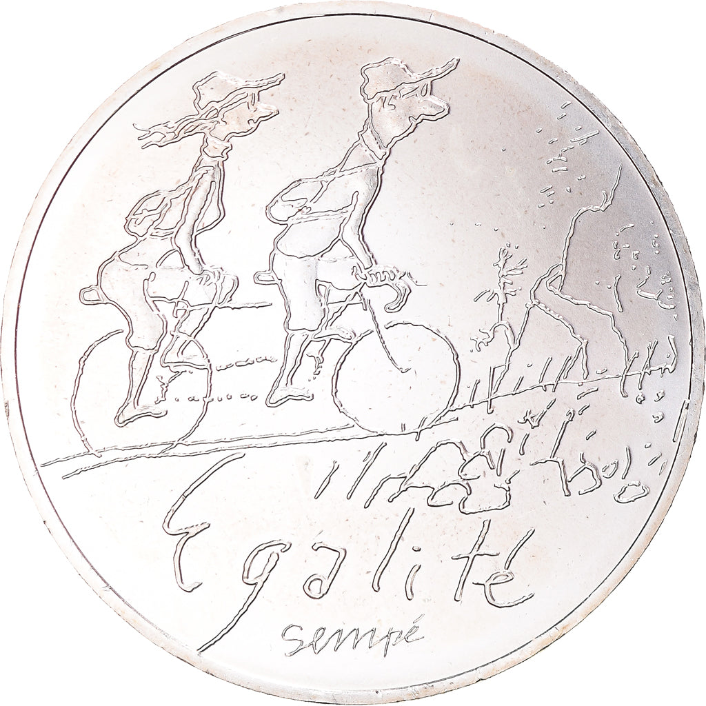 Francja, 10 Euro, 2014, Paris, Sempé Égalité Printemps, MS(64), Srebro