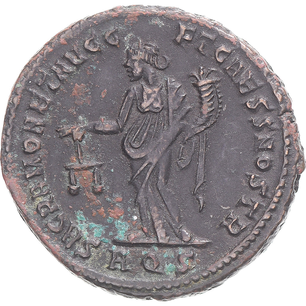 Coin, Diocletian, Fraction Æ, 300, Aquileia, EF(40-45), Bronze, RIC:29a