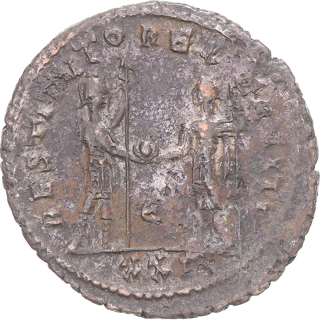 Moneda, Aurelian, Antoninianus, 270-275, Kyzikos, BC+, Vellón, RIC:366