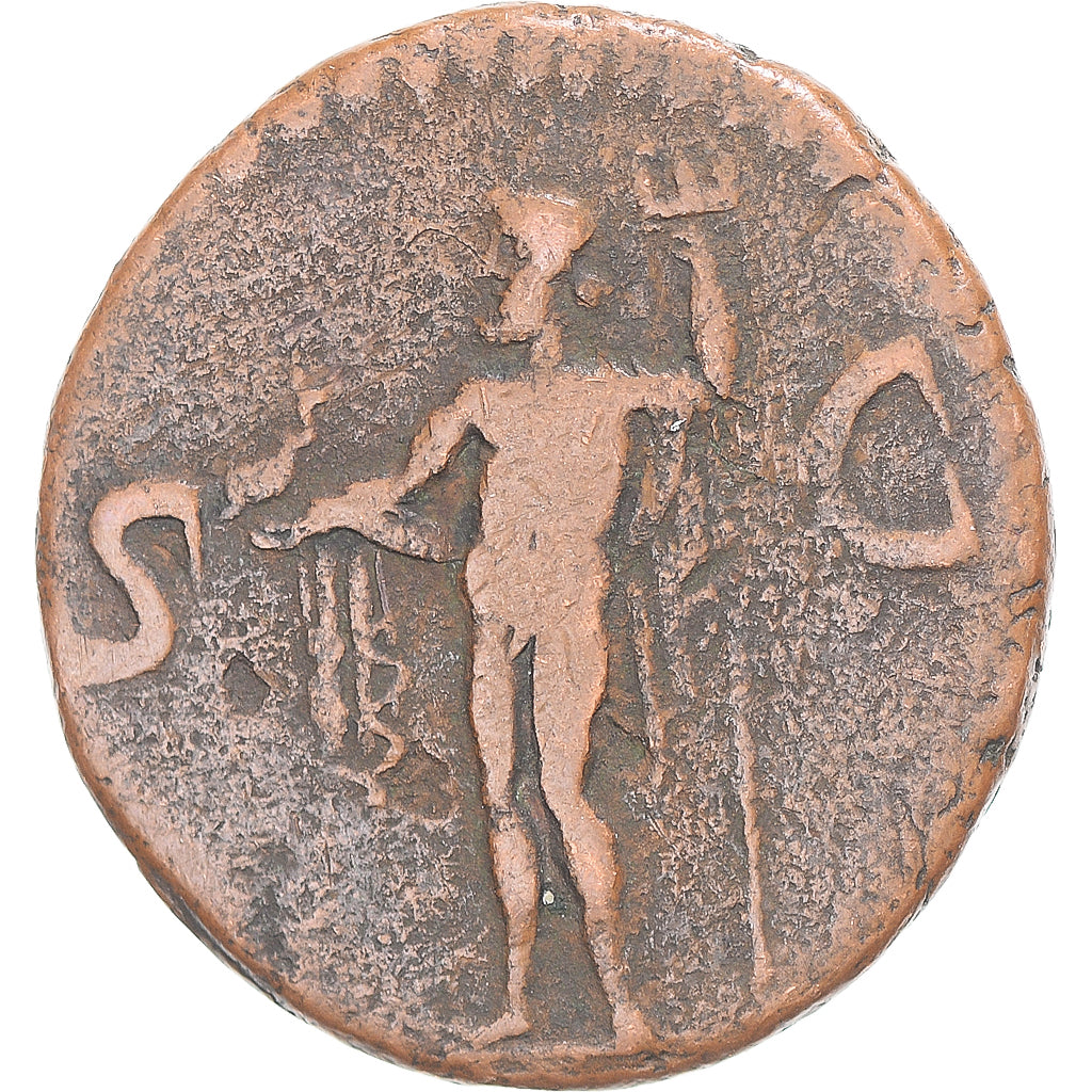 Moneta, Agrippa, As, 37-41, Rome, MB, Bronzo, RIC:58