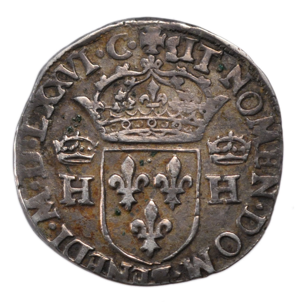 FRANCE, Teston, 1576, Toulouse, AU(50-53), Silver, Duplessy #1126, 9.40