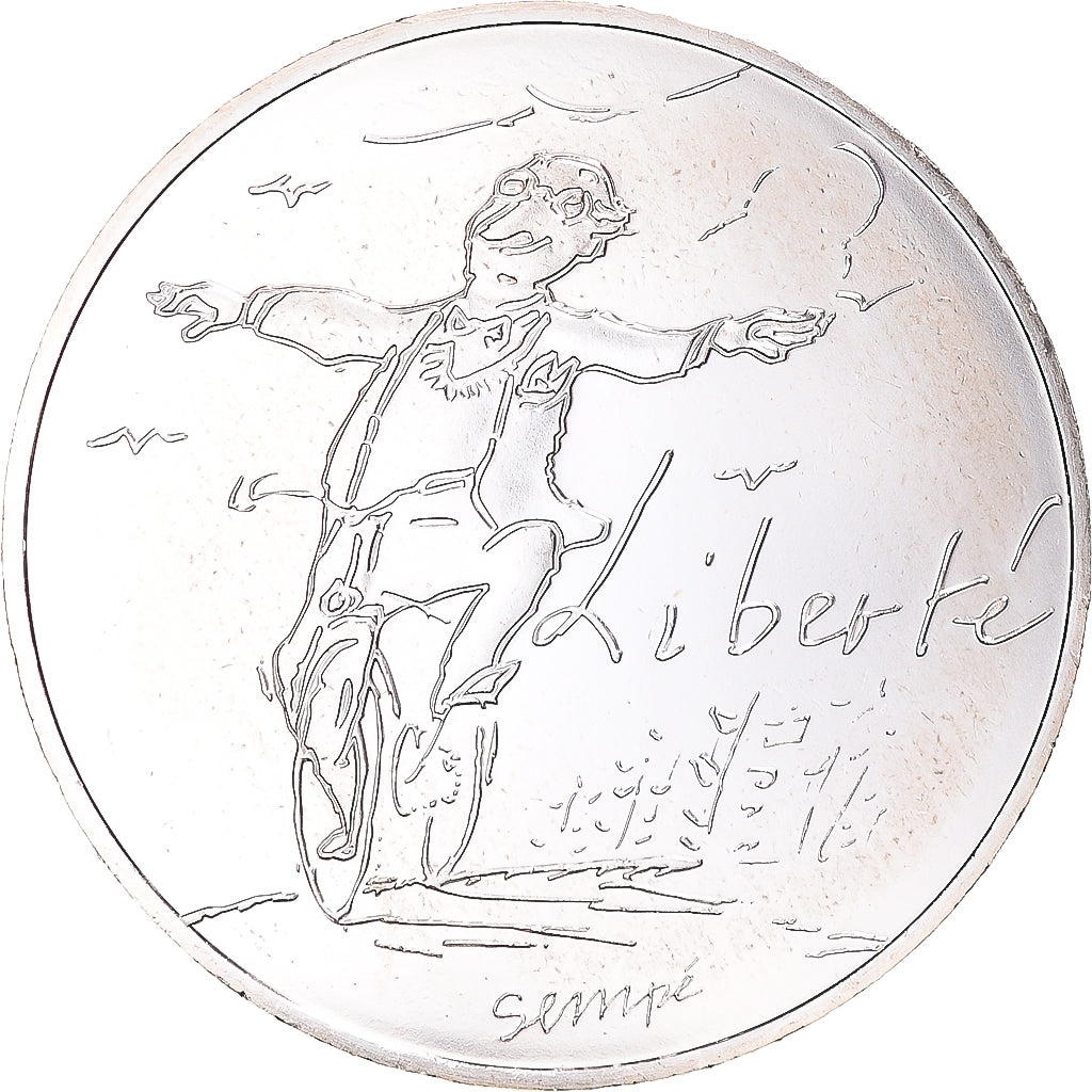 France, 10 Euro, Sempé - Printemps - Liberté, 2014, Paris, MS(65-70), Silver