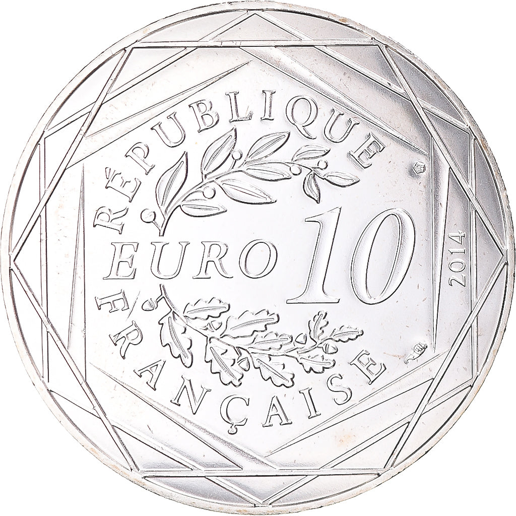 France, 10 Euro, Sempé - Printemps - Liberté, 2014, Paris, MS(65-70), Silver