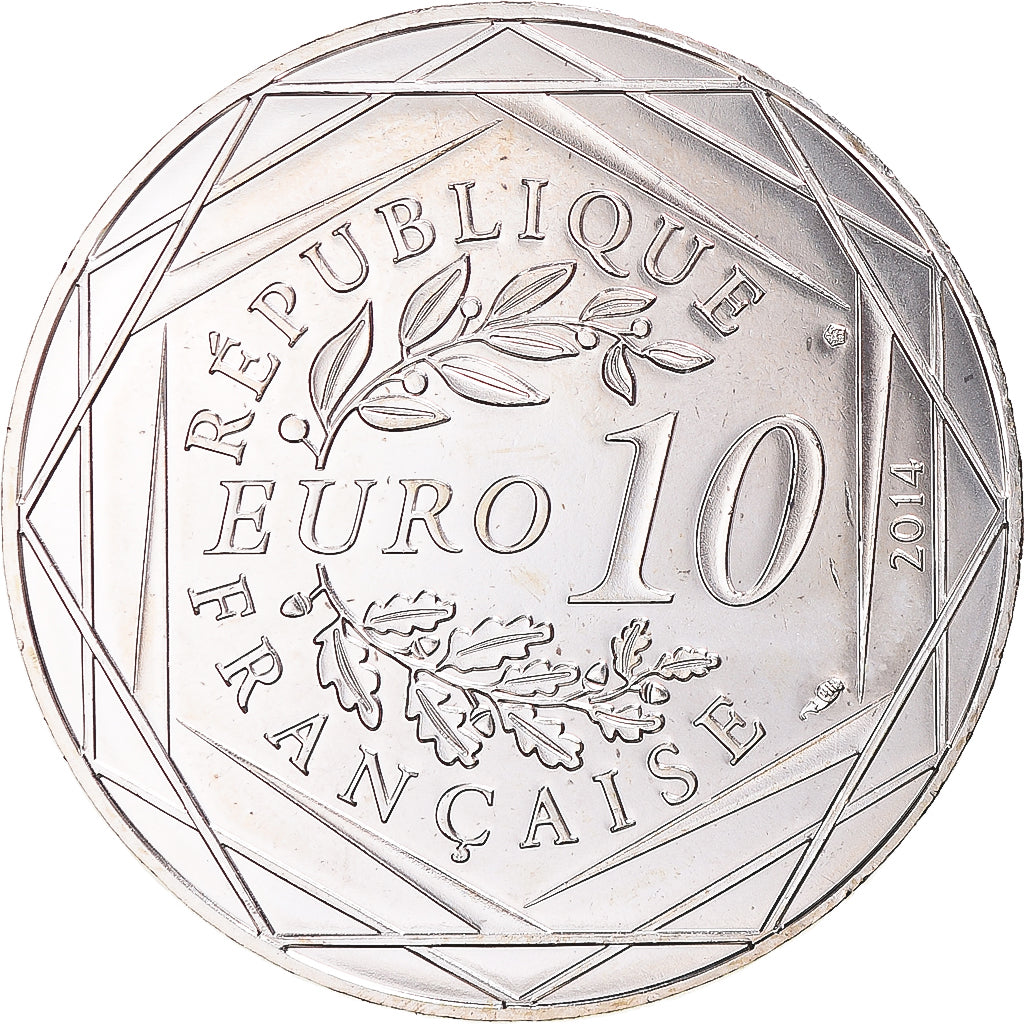 Francja, 10 Euro, 2014, Paris, Sempé Égalité Été, MS(65-70), Srebro