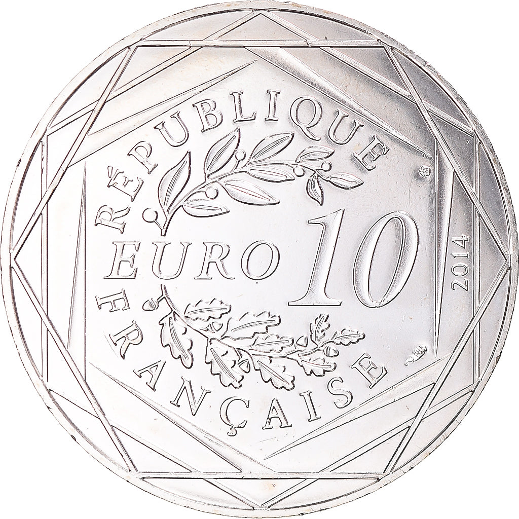 Francia, 10 Euro, 2014, Paris, Sempé Égalité Été, FDC, Plata
