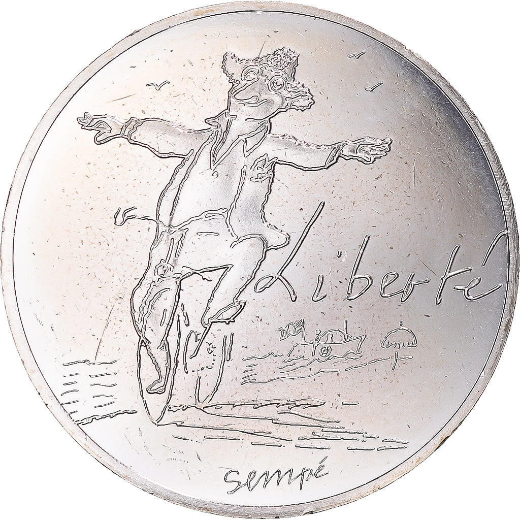 France, 10 Euro, 2014, Paris, Sempé Liberté Été, MS(65-70), Silver