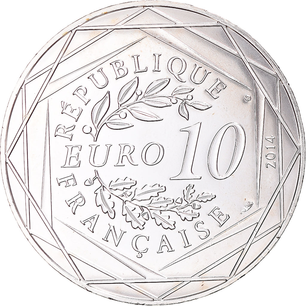 Francja, 10 Euro, 2014, Paris, Sempé Liberté Été, MS(65-70), Srebro
