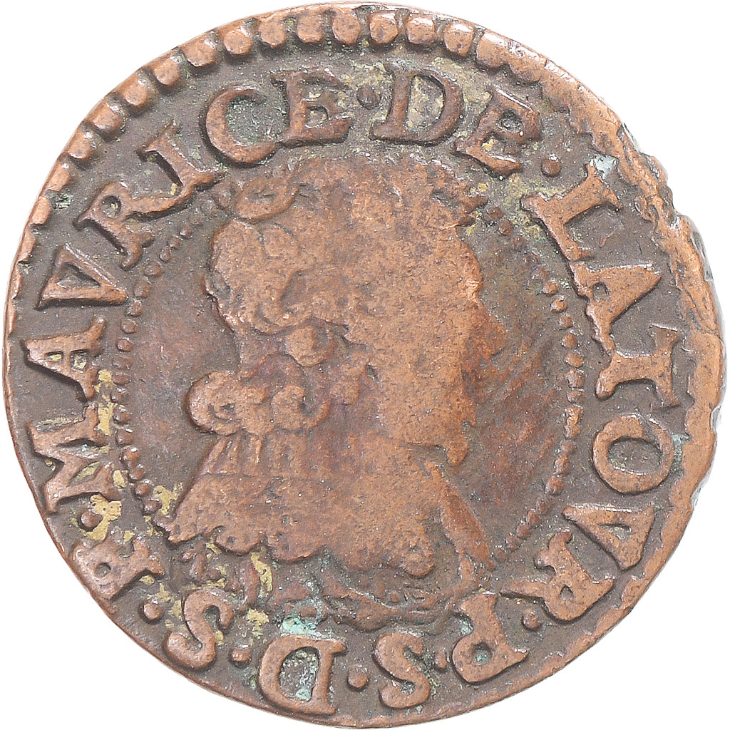 Monnaie, France, Double Tournois, 1632, Sedan, TB, Cuivre, CGKL:566