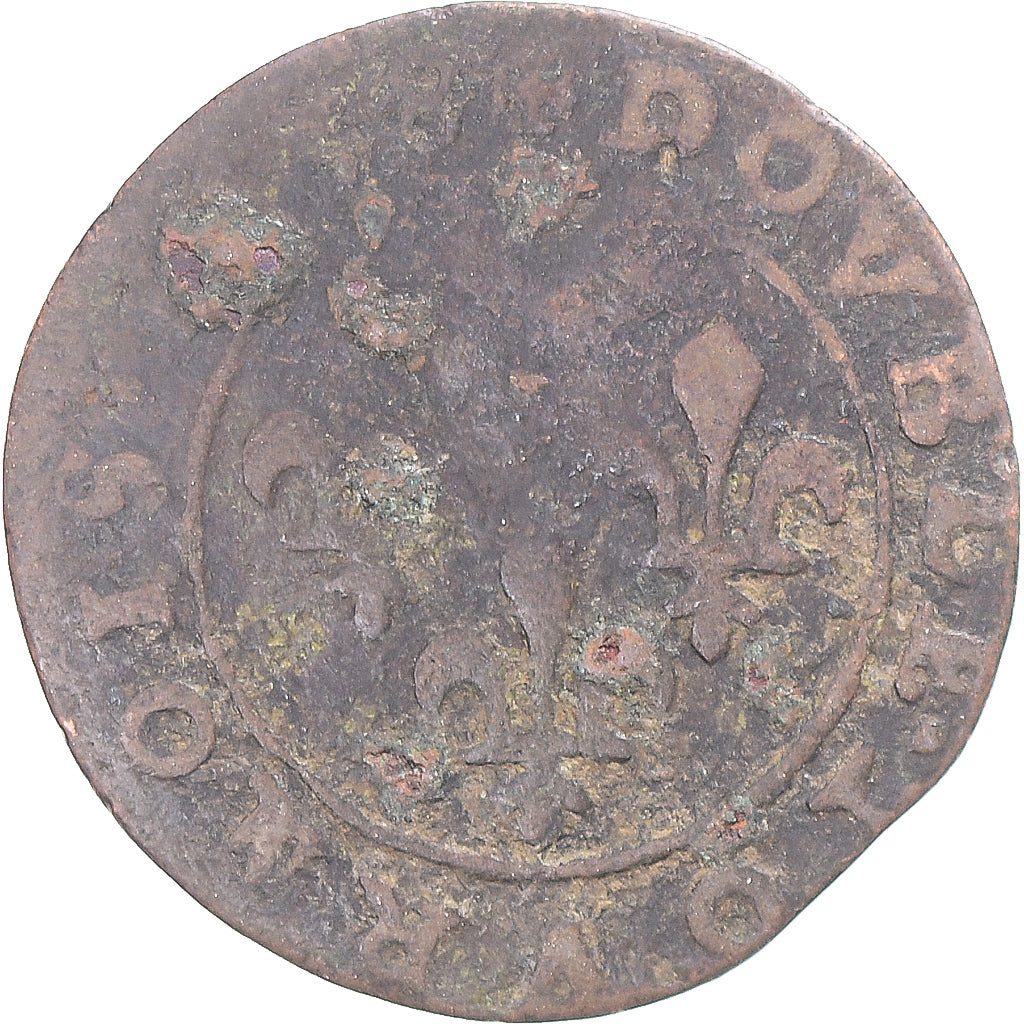 Munten, Frankrijk, Louis XIII, Double Tournois, Uncertain date, Paris, ZG+