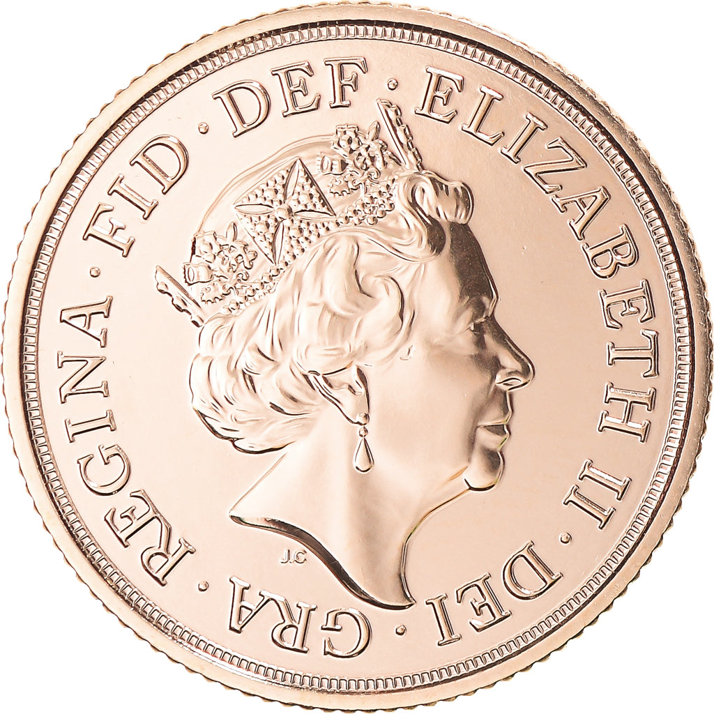 Coin, Great Britain, Elizabeth II, Sovereign, 2022, Jubilé de Platine