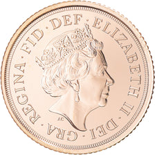 Monnaie, Grande-Bretagne, Elizabeth II, 1/2 Sovereign, 2022, Jubilé de Platine