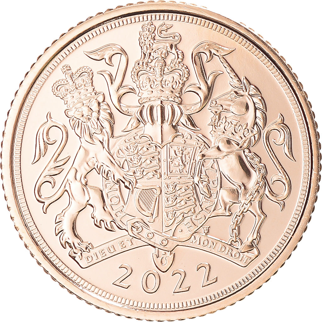 Coin, Great Britain, Elizabeth II, 1/2 Sovereign, 2022, Jubilé de Platine