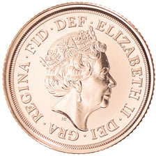 Monnaie, Grande-Bretagne, Elizabeth II, 1/4 Sovereign, 2022, Jubilé de Platine