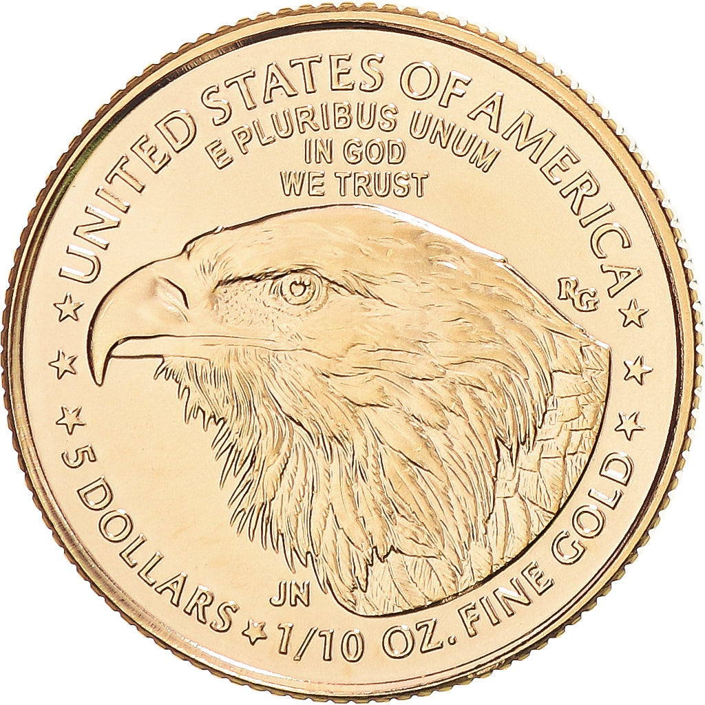 Monnaie, États-Unis, American Eagle, 5 Dollars, 1/10 Oz, 2023, FDC, Or