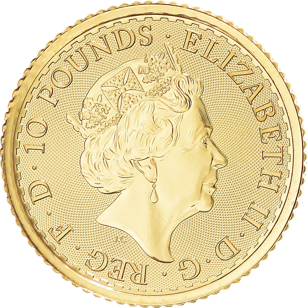 Coin, Great Britain, Elizabeth II, Britannia, 10 Pounds, 1/10 Oz, 2023