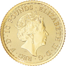 Moneda, Gran Bretaña, Elizabeth II, Britannia, 10 Pounds, 1/10 Oz, 2023, FDC