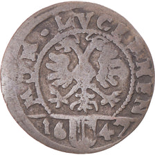 Coin, Switzerland, Schilling, 1647, Lucerne, F(12-15), Billon