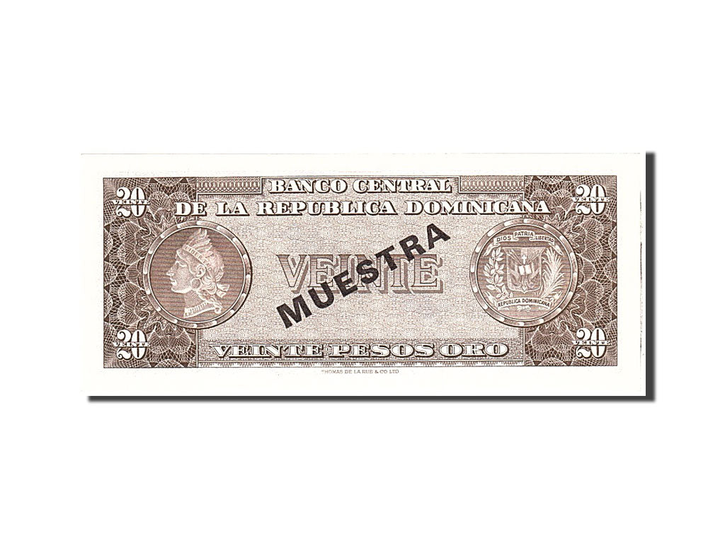 Dominican Republic, 20 Pesos Oro, 1964, Undated, KM:102s2, UNC(65-70)