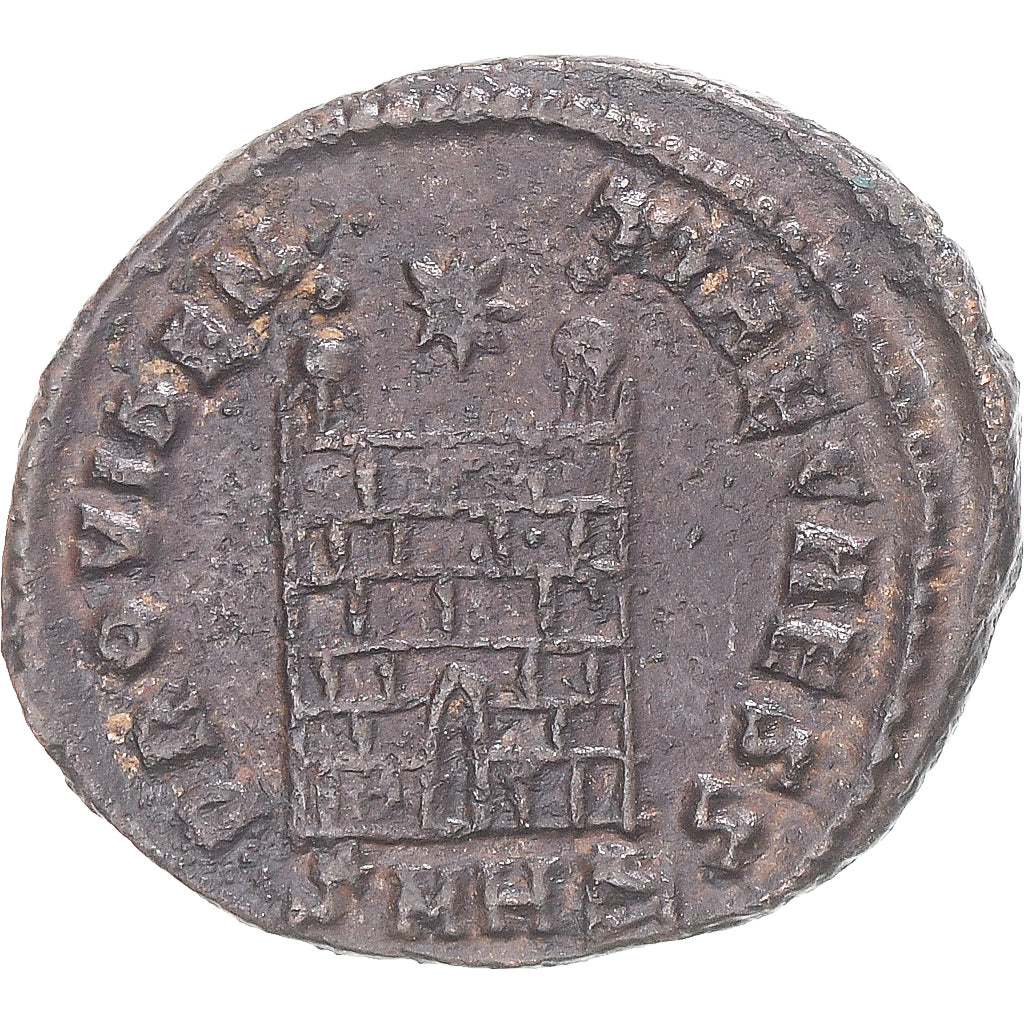 Moneta, Crispus, Fraction Æ, 325-326, Heraclea, EF(40-45), Brązowy, RIC:75