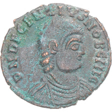 Münze, Decentius, Fraction Æ, 350-353, Amiens, S+, Bronze, RIC:6