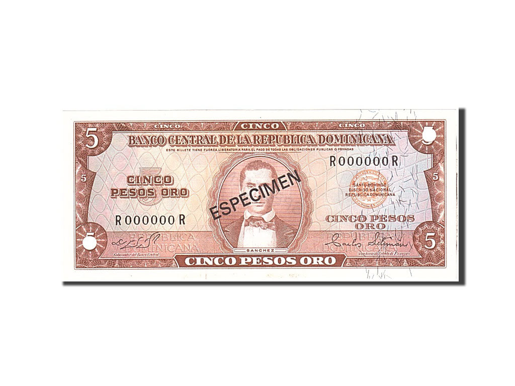 Dominican Republic, 5 Pesos Oro, 1996, Undated, KM:152s1, UNC(65-70)
