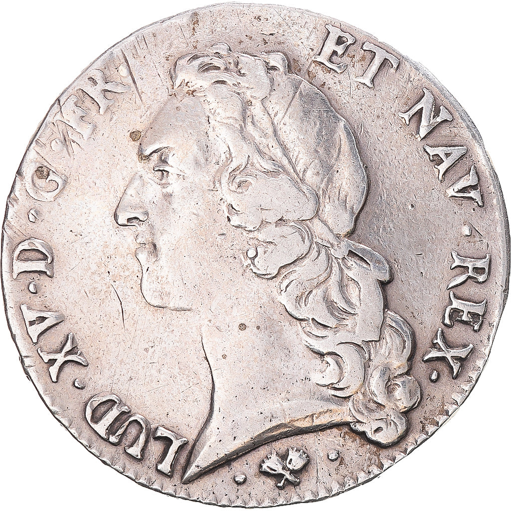 Monnaie, France, Louis XV, Écu au bandeau, 1761, Bayonne, TB+, Argent