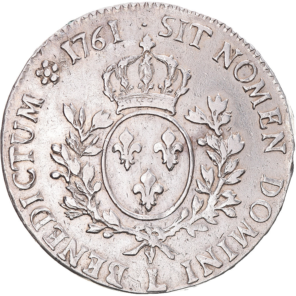 Monnaie, France, Louis XV, Écu au bandeau, 1761, Bayonne, TB+, Argent