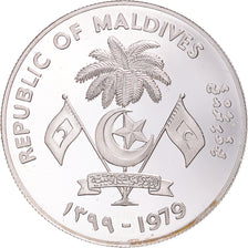 Coin, MALDIVE ISLANDS, 20 Rufiyaa, 1979, MS(63), Silver, KM:P1