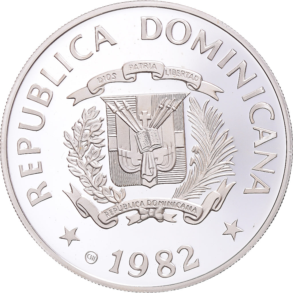 Coin, Dominican Republic, 10 Pesos, 1982, Dominican Republic Mint, Valcambi
