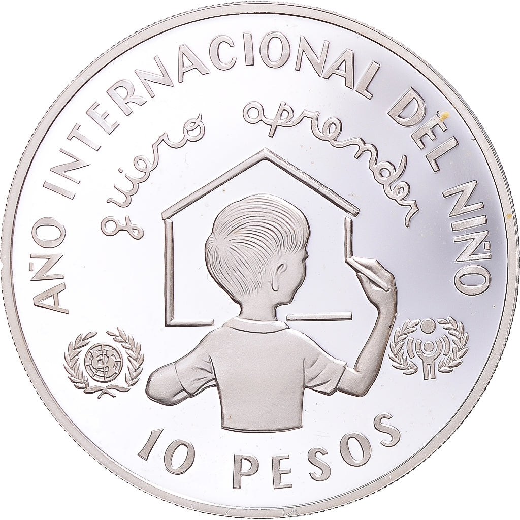 Coin, Dominican Republic, 10 Pesos, 1982, Dominican Republic Mint, Valcambi