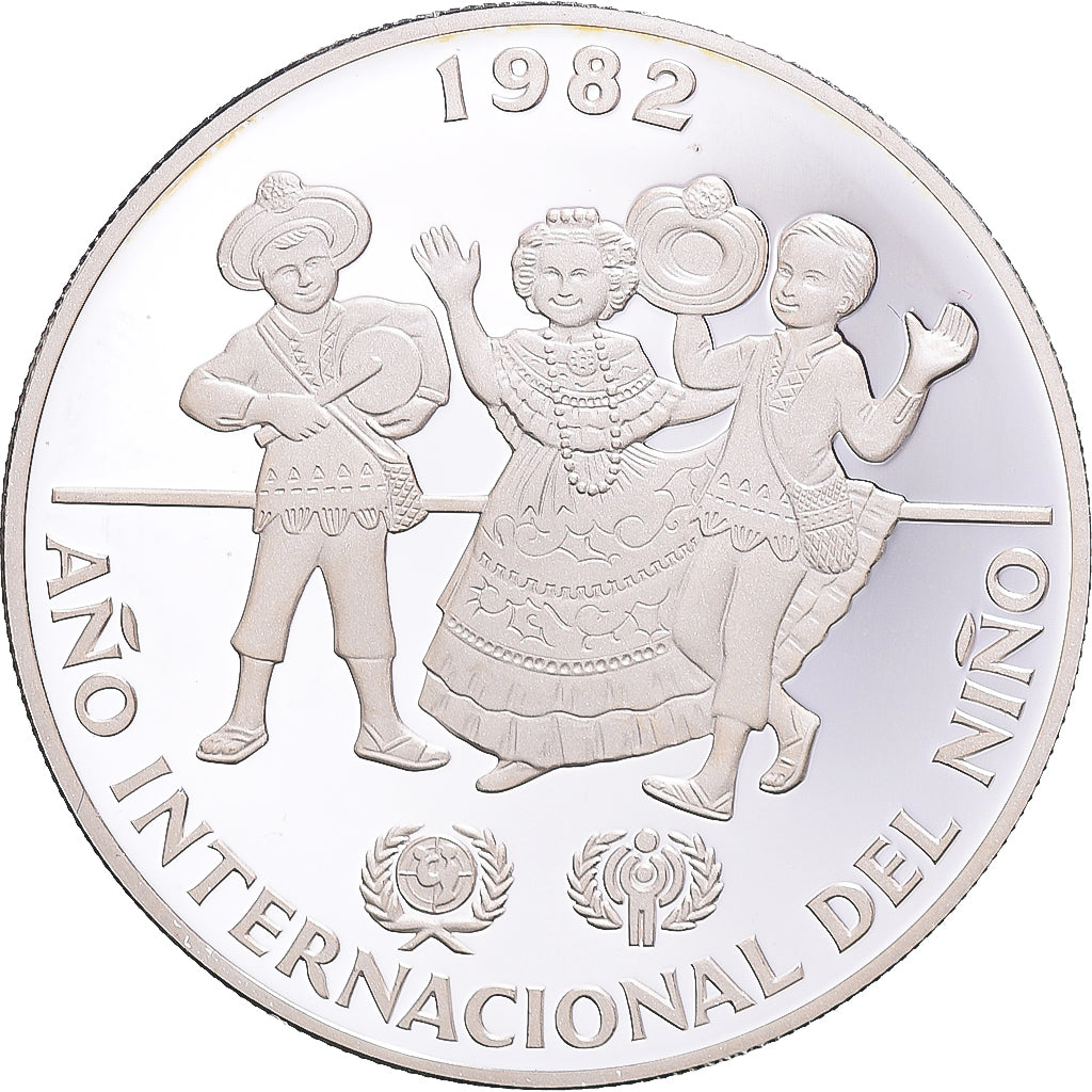 Coin, Panama, 10 Balboas, 1982, MS(63), Silver, KM:79