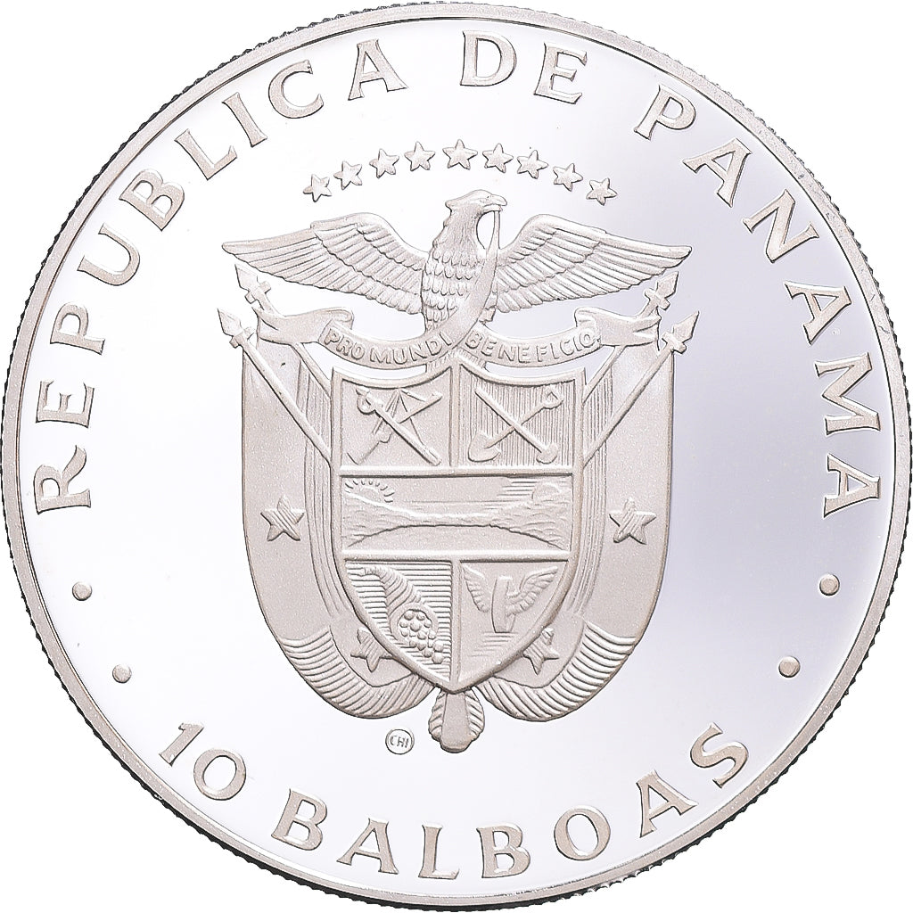 Coin, Panama, 10 Balboas, 1982, MS(63), Silver, KM:79