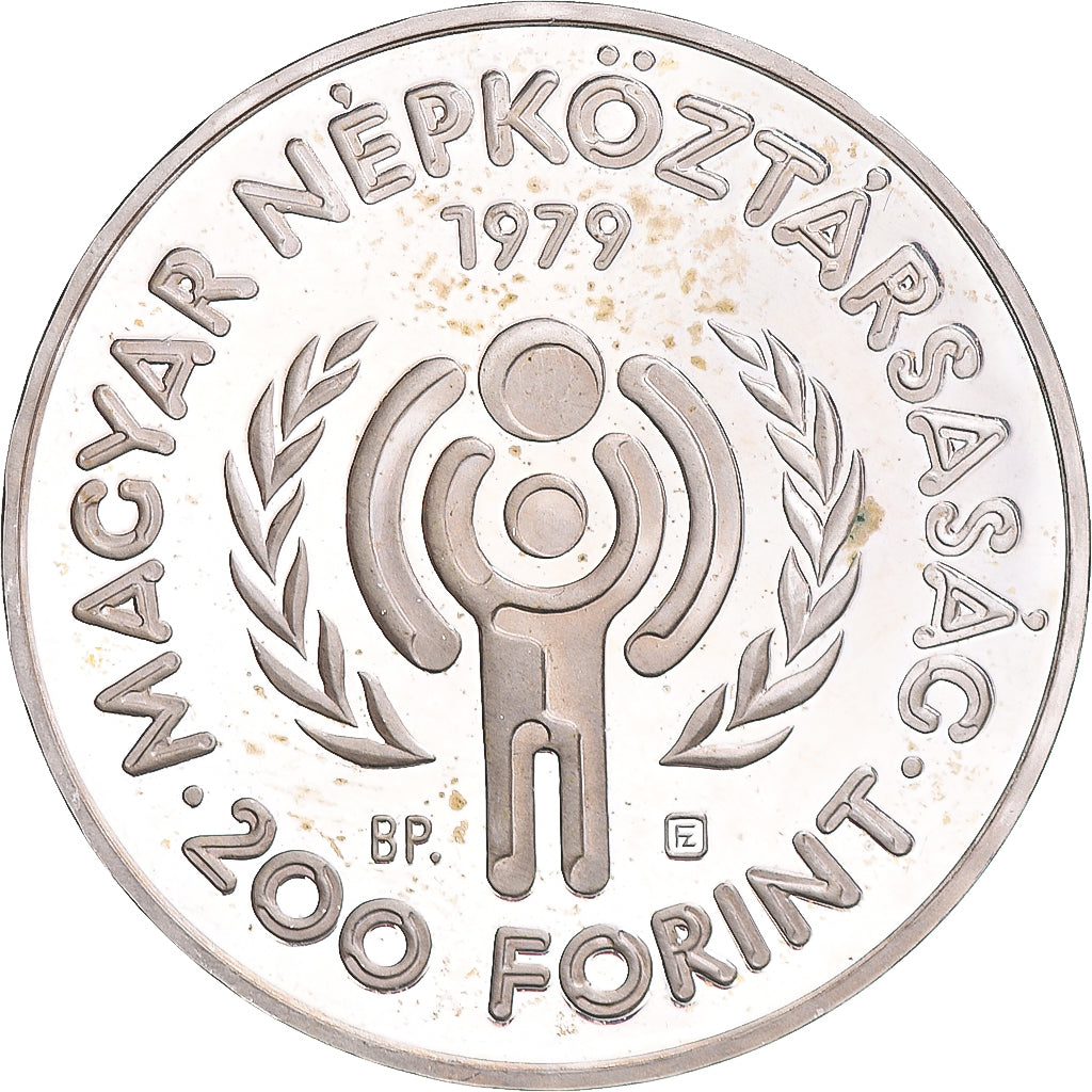 Moeda, Hungria, 200 Forint, Ketszaz, 1979, MS(63), Prata, KM:615