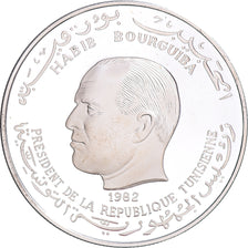 Moneta, Tunisia, 5 Dinars, 1982, SPL, Argento, KM:313