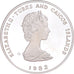 Moeda, ILHAS TURCAS E CAICOS, Elizabeth II, 10 Crowns, 1982, British Royal Mint