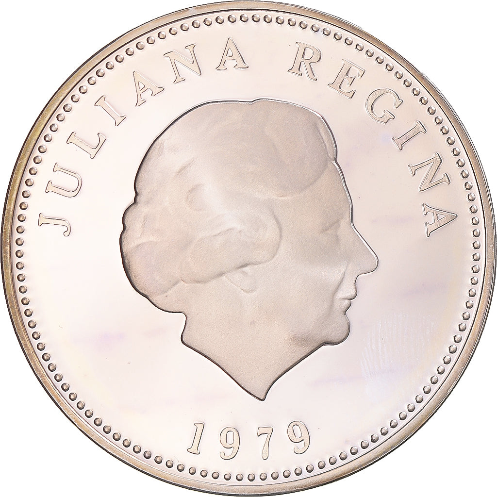 Munten, Nederlandse Antillen, Juliana, 25 Gulden, 1979, Utrecht, UNC-, Zilver