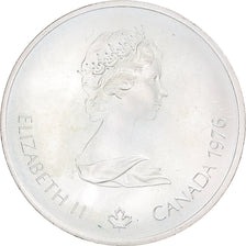 Moeda, Canadá, 1976 Olympics - Football, 10 Dollars, 1976, MS(63), Prata
