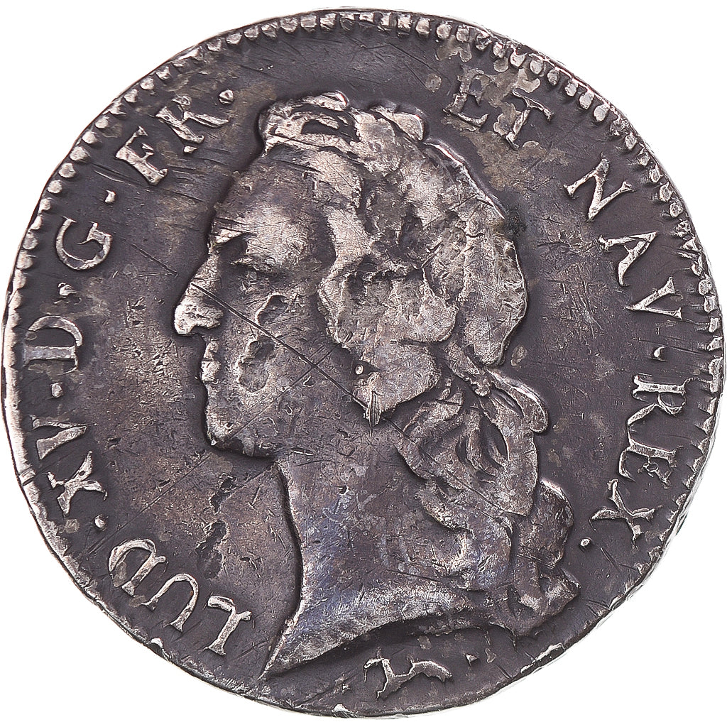 Munten, Frankrijk, Louis XV, Écu au bandeau, 1754, Bayonne, FR+, Zilver