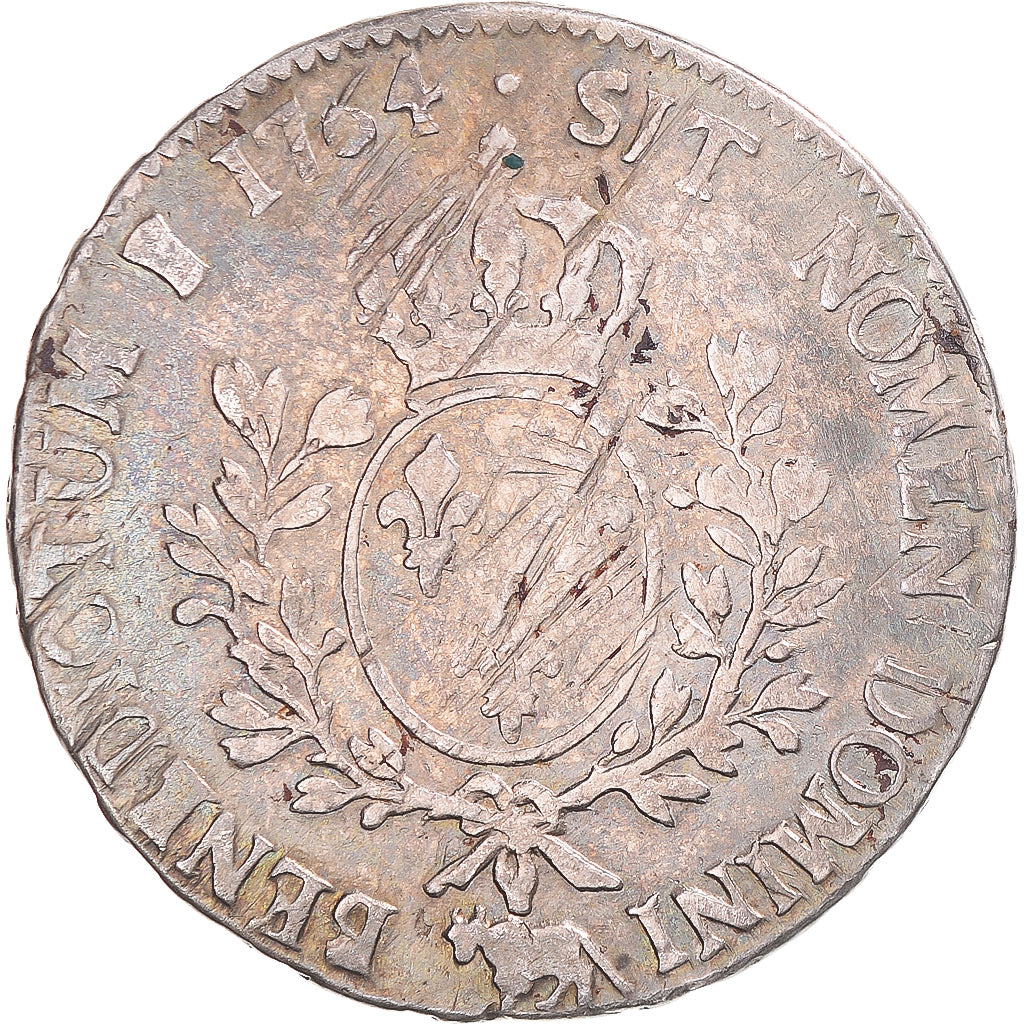 Moneta, Francja, Louis XV, Écu de Béarn au bandeau, 1754, Pau, VF(20-25)