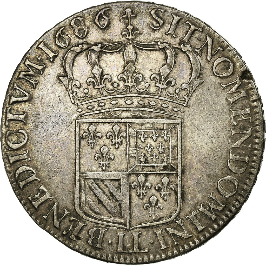 Monnaie, France, Louis XIV, Écu de Flandre, Ecu, 1686, Lille, TTB+, Argent