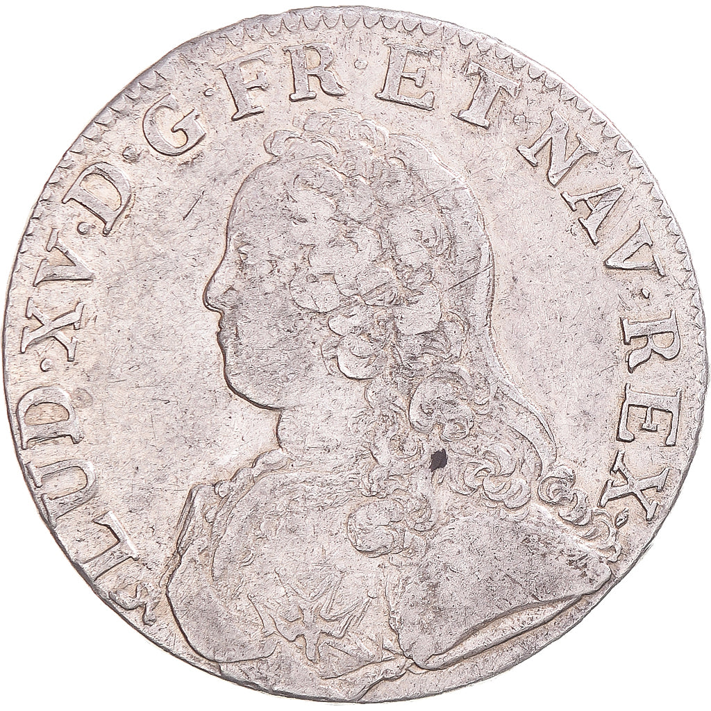 Munten, Frankrijk, Louis XV, Ecu aux branches d'olivier, 1733, Rouen, ZF