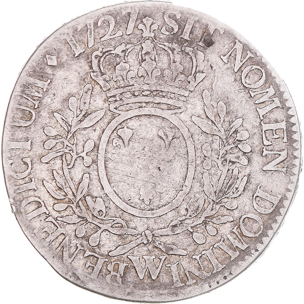 Munten, Frankrijk, Louis XV, Ecu aux branches d'olivier, 1727, Lille, FR+