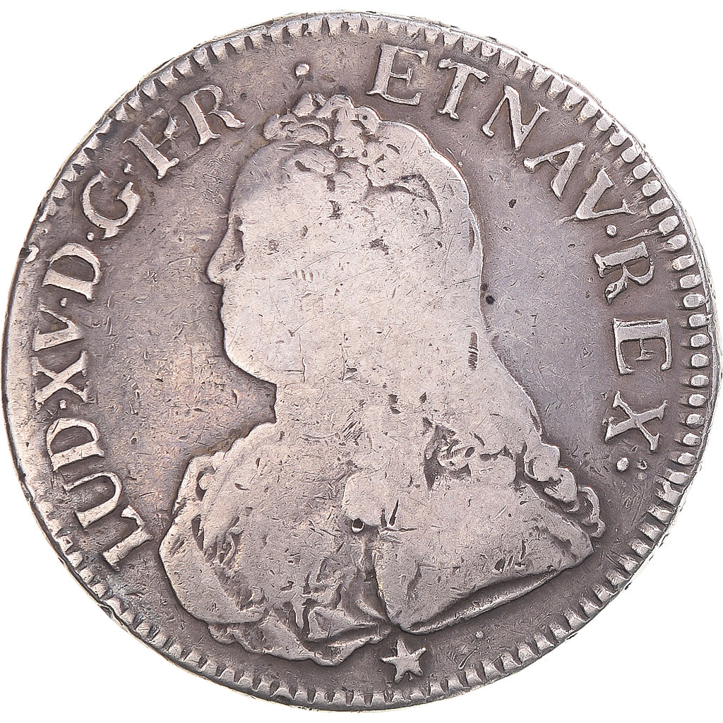 Monnaie, France, Louis XV, Ecu aux branches d'olivier, 1728, Montpellier, TB