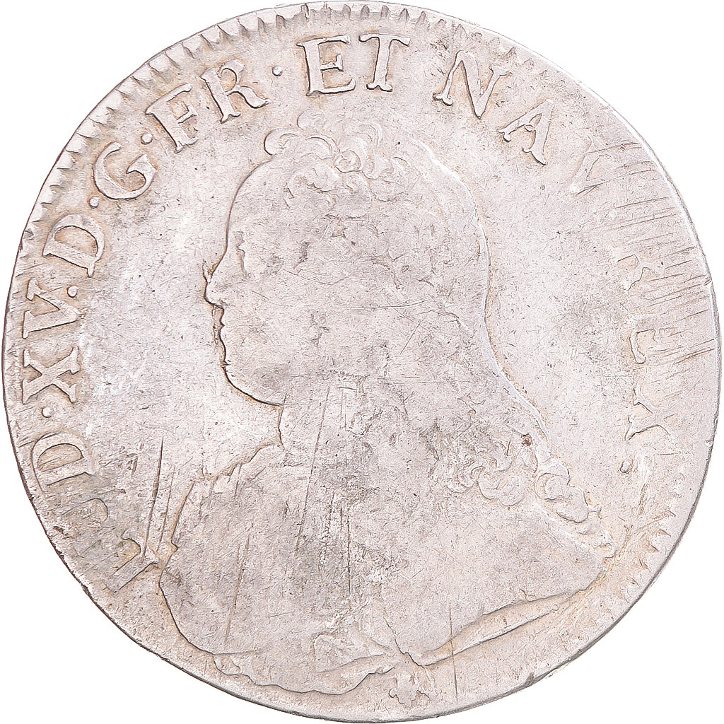 Munten, Frankrijk, Louis XV, Ecu aux branches d'olivier, 1728, Bordeaux, ZG+