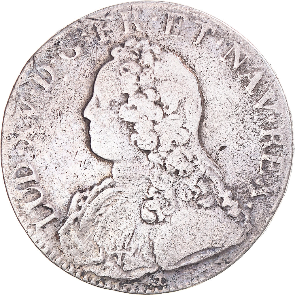 Munten, Frankrijk, Louis XV, Ecu aux branches d'olivier, 1738, Aix, FR, Zilver