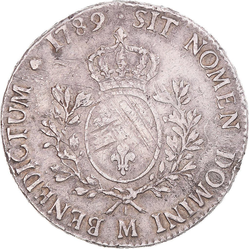 Monnaie, France, Louis XVI, Ecu aux branches d'olivier, 1789, Toulouse, TB+