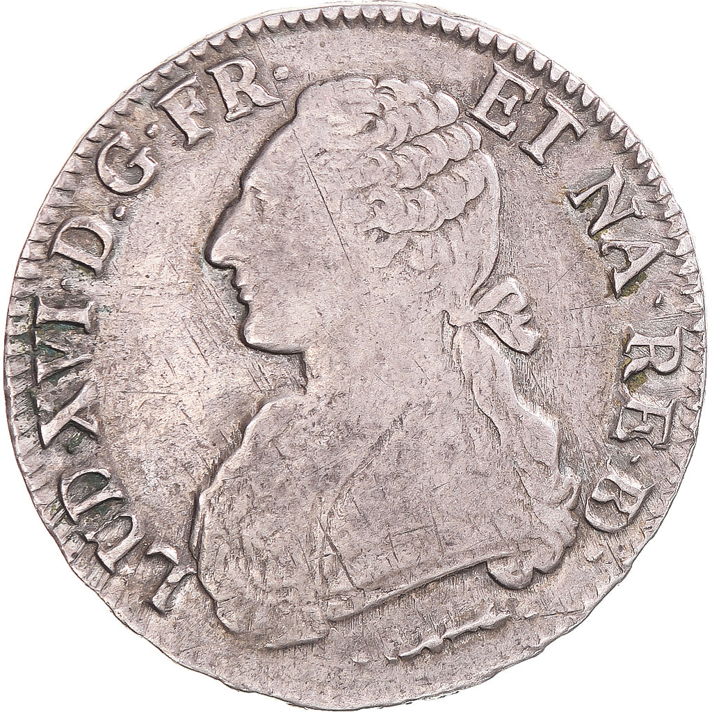 Moneta, Francia, Louis XVI, Écu de Béarn aux branches d'olivier, 1780, Pau