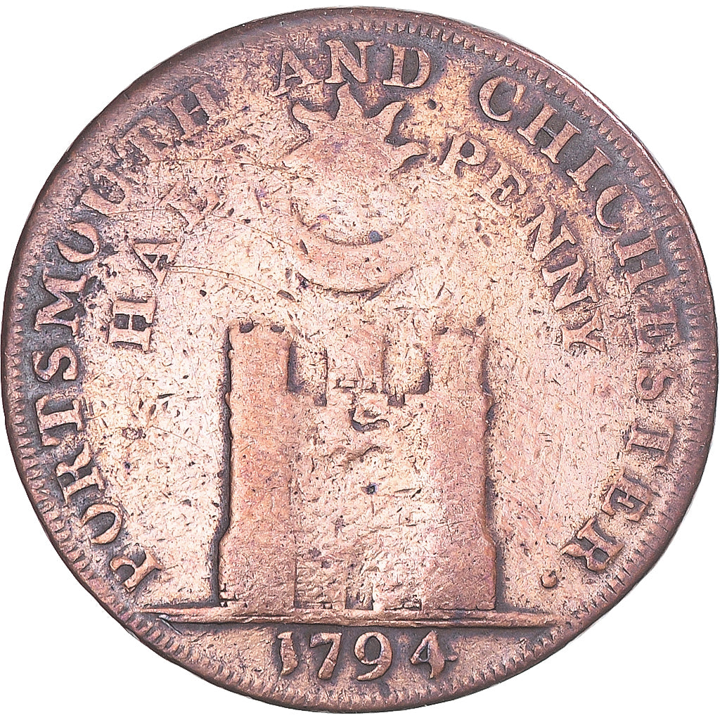 United Kingdom, Halfpenny Token, Hampshire - Portsmouth - John Howard, 1794