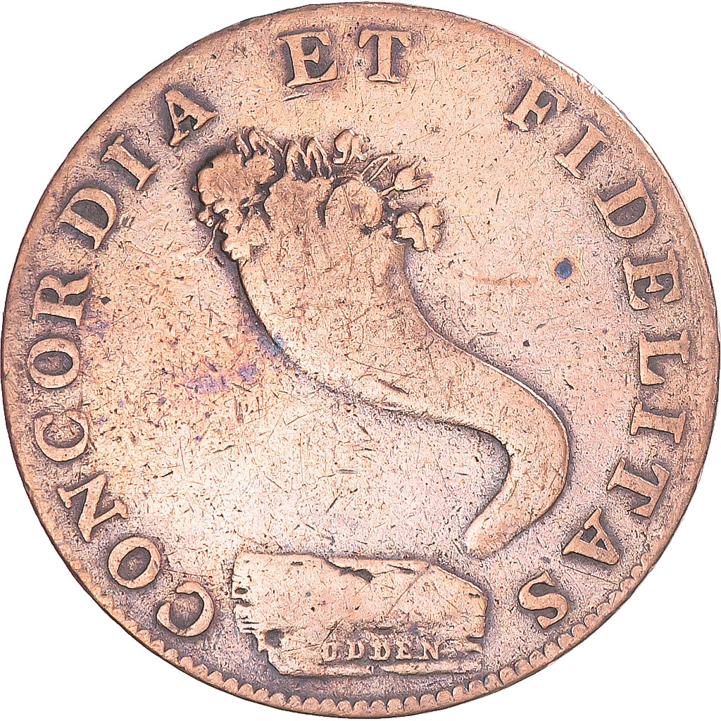 United Kingdom, Halfpenny Token, Inverness, 1794, VF(30-35), Copper